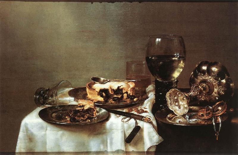 HEDA, Willem Claesz. Breakfast Table with Blackberry Pie sf China oil painting art